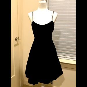 Vintage Steppin’Out Black Velvet Cocktail dress